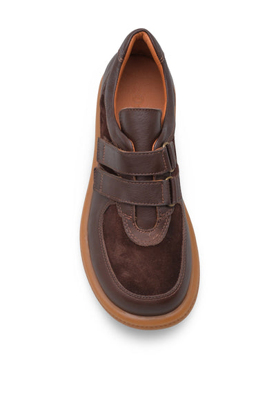 Kadın Varis Ayakkabısı – Süet Detaylı Çift Bant Model V105080 | Handarte × Dr. Mery