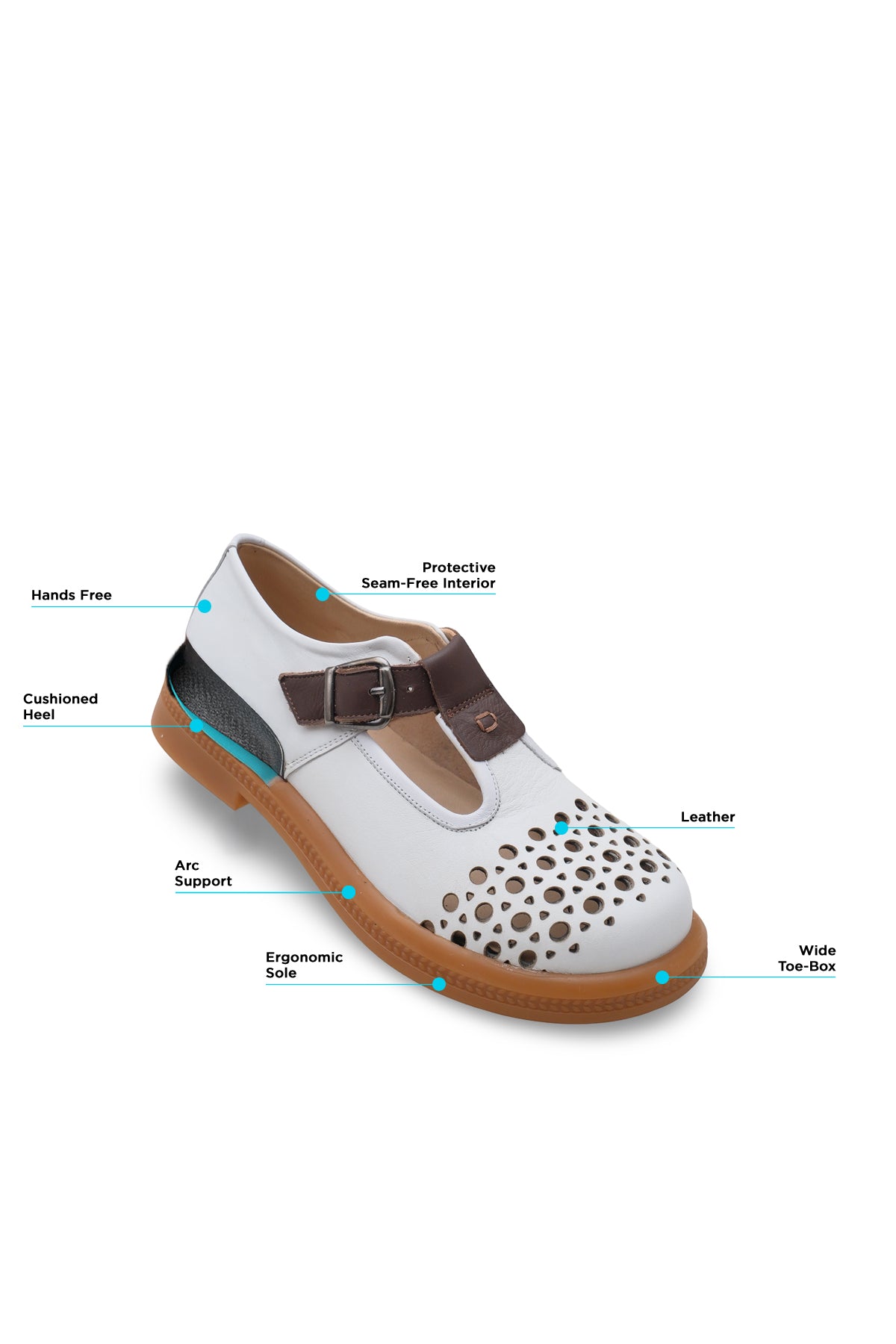 Kadın Varis Ayakkabısı – Delikli Tokalı Model V105120 | Handarte × Dr. Mery