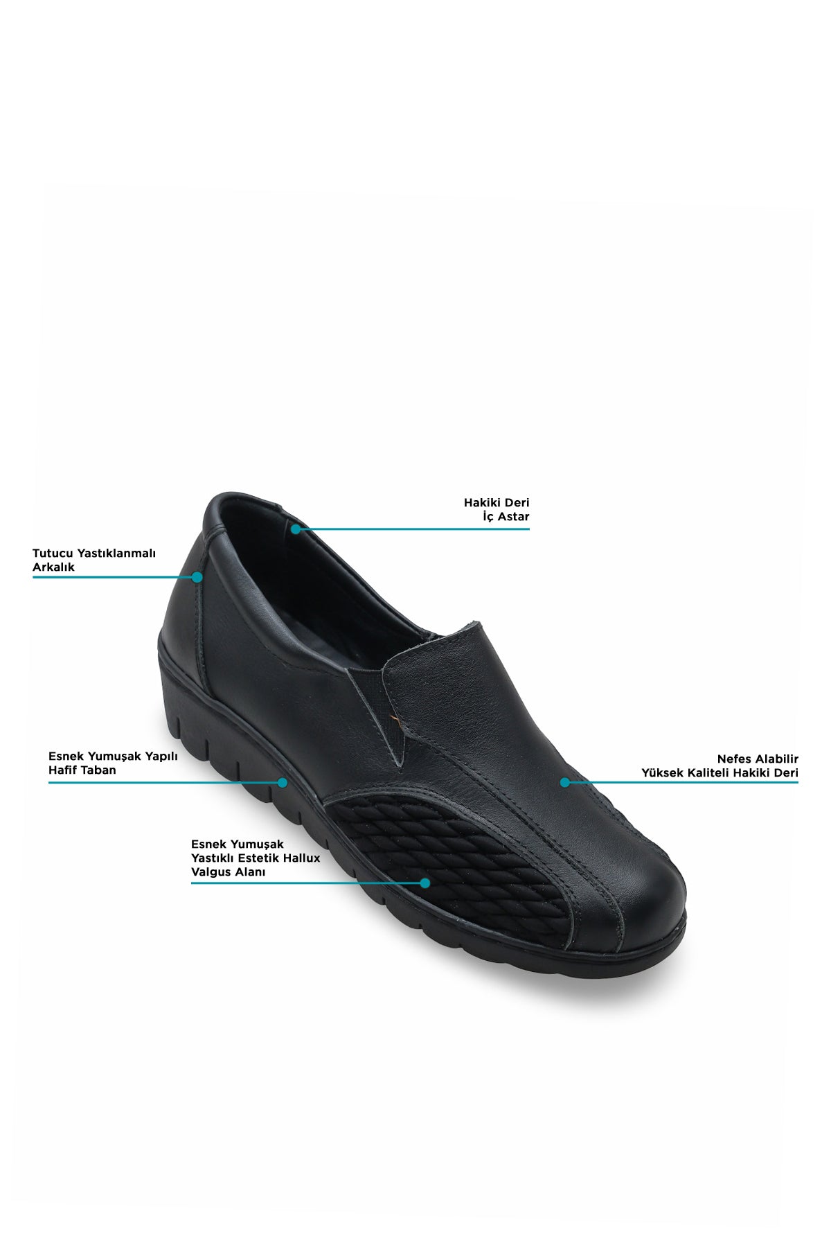 Kadın Halluks Valgus Ayakkabısı – Esnek Yan Panelli Konfor Ayakkabı 3013 | Handarte × Dr. Mery