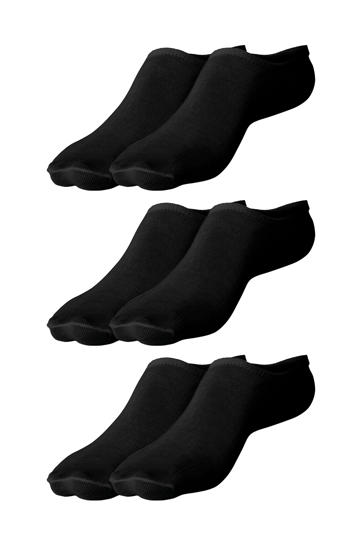 6 Çift Viskoze-Bambu Görünmez Patik Çorap Paketi | Handarte®