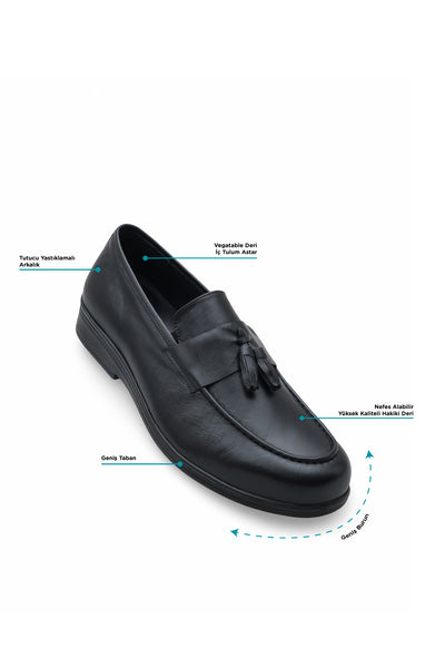 Erkek Varis Ayakkabısı – Püsküllü Mokasen Model V825050-P | Handarte × Dr. Mery