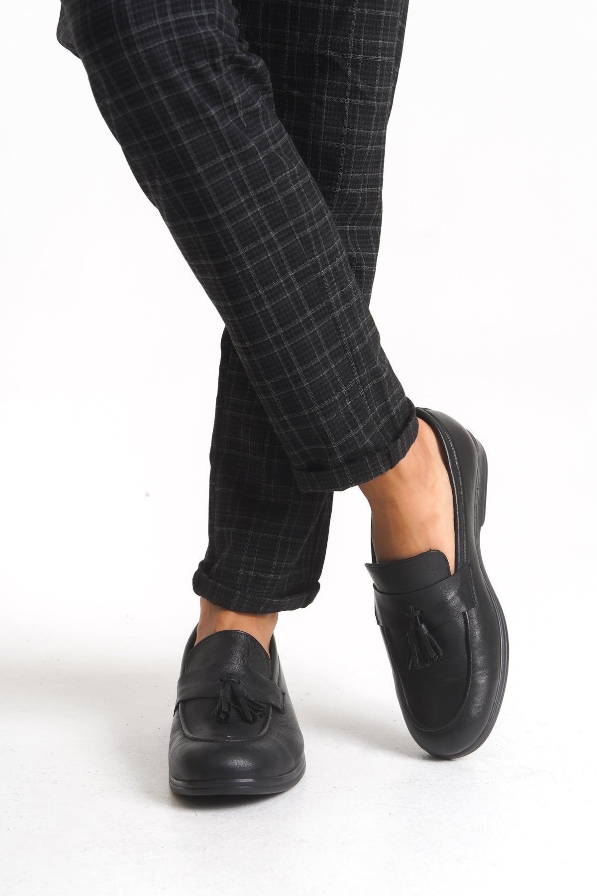 Erkek Varis Ayakkabısı – Püsküllü Mokasen Model V825050-P | Handarte × Dr. Mery