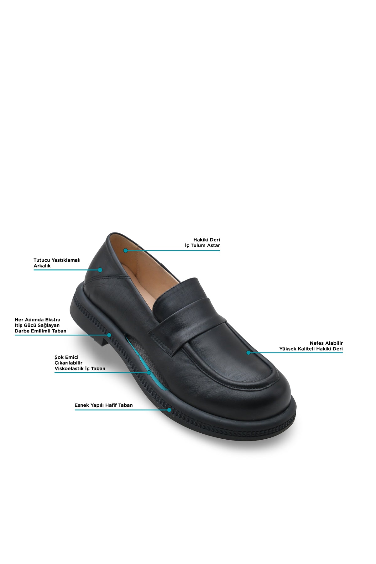 Kadın Diyabet Ayakkabısı – Mokasen (Penny) D105050 | Handarte × Dr. Mery