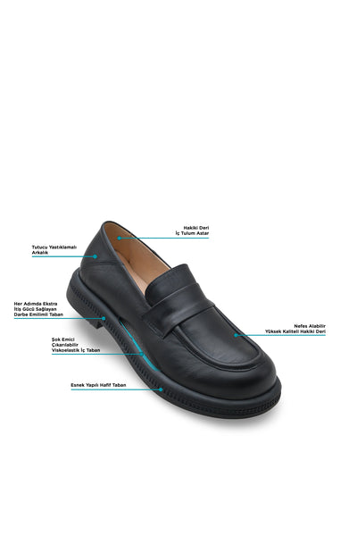 Kadın Diyabet Ayakkabısı – Mokasen (Penny) D105050 | Handarte × Dr. Mery