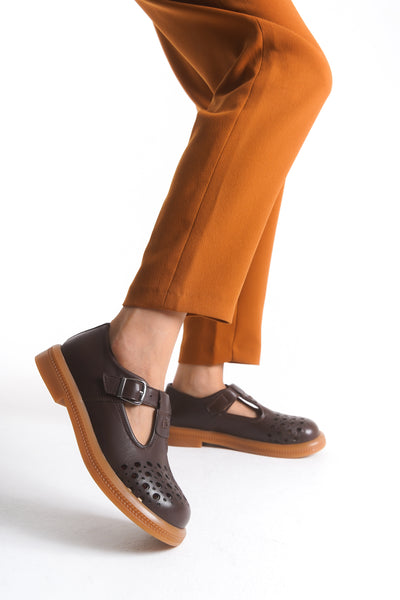 Kadın Diyabet Ayakkabısı – Tokalı Delikli Mary Jane D105120 | Handarte × Dr. Mery