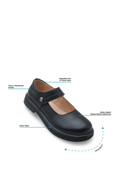 Kadın Diyabet Ayakkabısı – Mary Jane (Bantlı) D105130 | Handarte × Dr. Mery