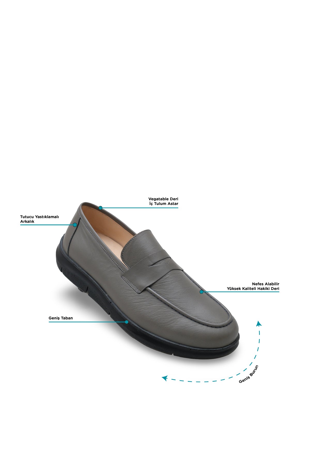 Erkek Diyabet Loafer (Penny) – Konfor Tabanlı D827100 | Handarte × Dr. Mery