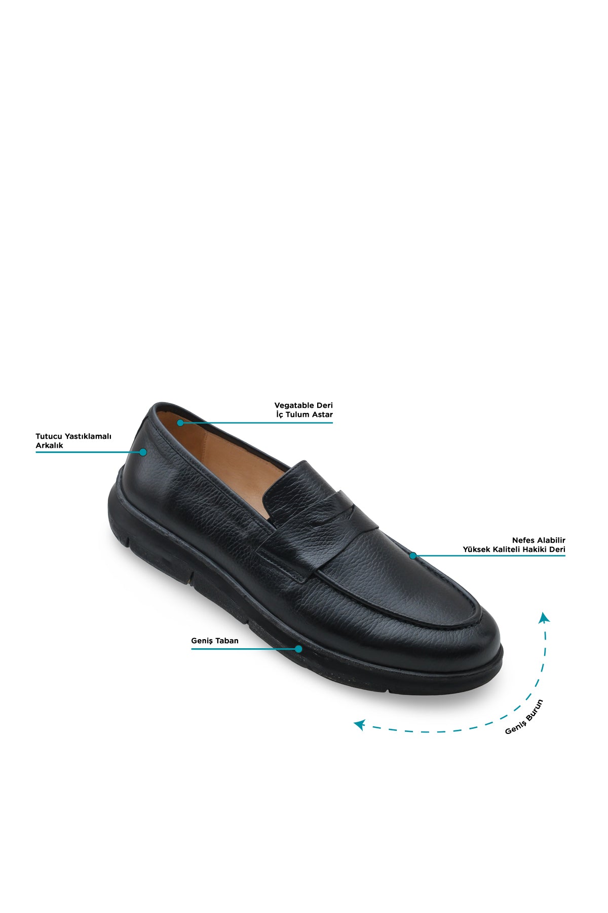 Erkek Diyabet Loafer (Penny) – Konfor Tabanlı D827100 | Handarte × Dr. Mery